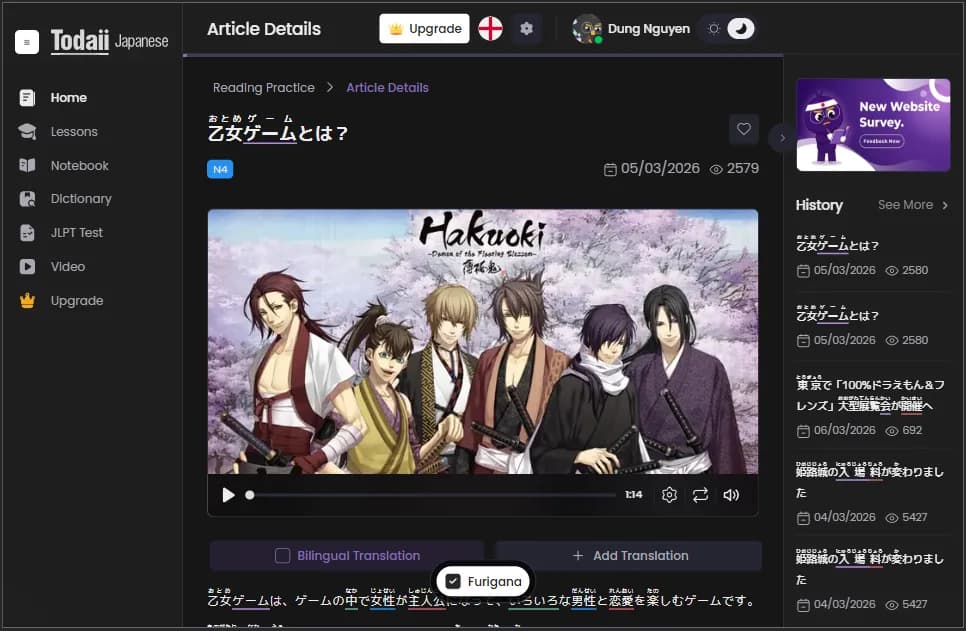 Todaii Japanese signin