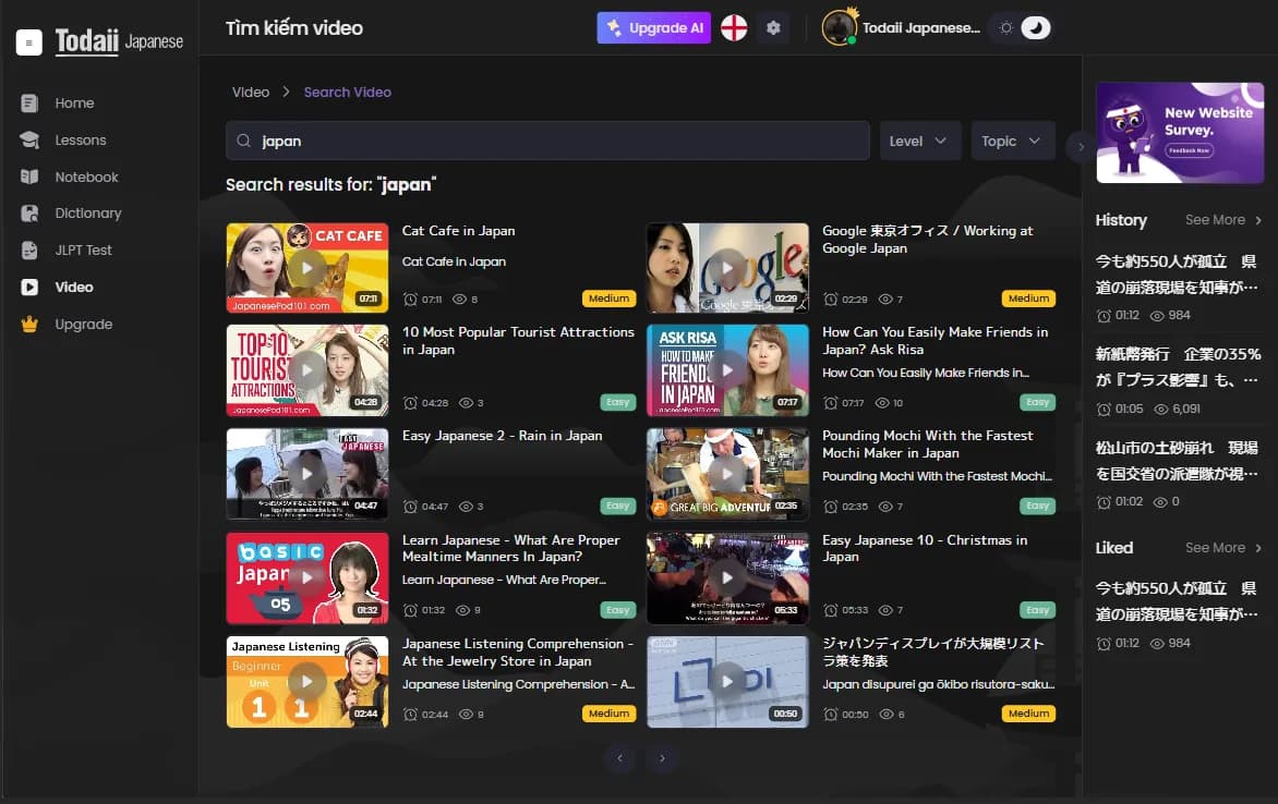 Поиск видео