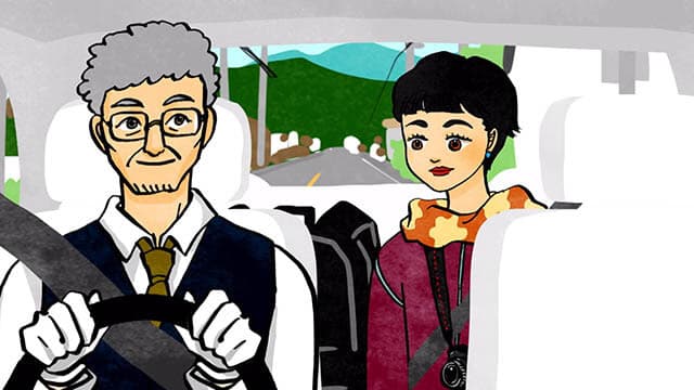 猿の温泉までお願いします К горячему источнику с обезьянами, пожалуйста.