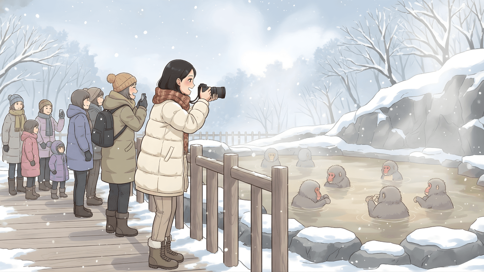 有名な温泉です This is a famous hot spring.