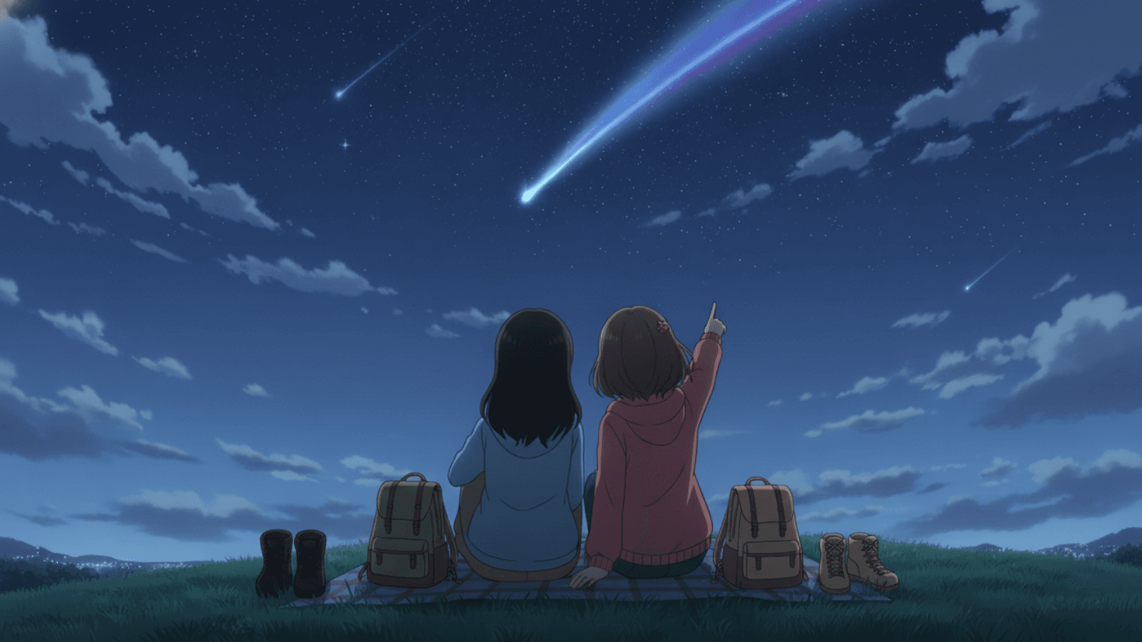 お互いの夢がかないますように。Hope each other's wishes will come true.