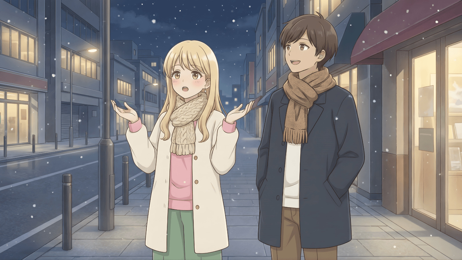 I'm happy to be able to see snow, before I go back to my country.