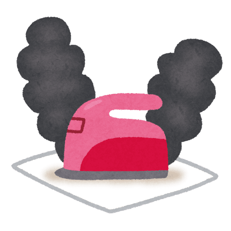 こげる・こがす（不注意・{失敗;しっぱい}）