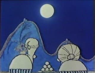 十五夜のだんごとおばあさん