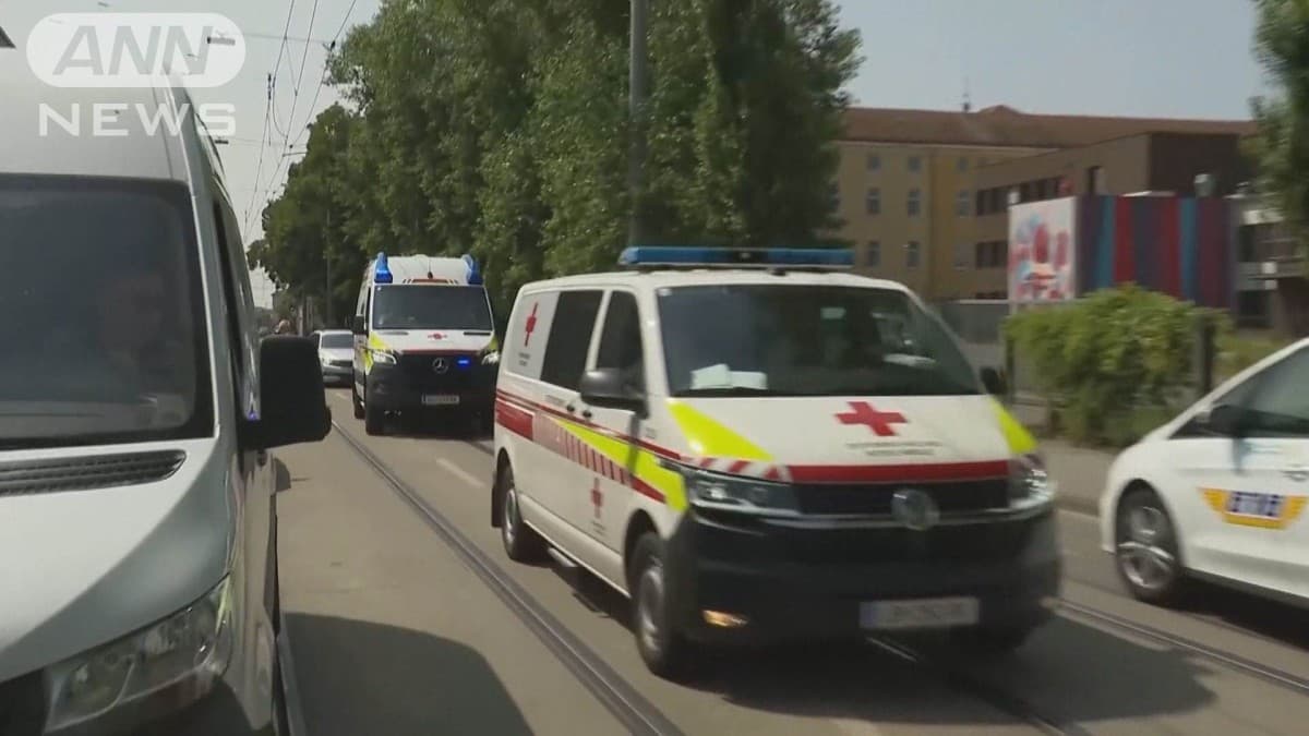 オーストリアの学校でおとこの人がうちました