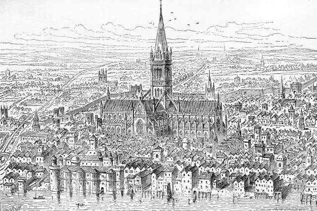 <ruby><rb><span class="jlpt-n2" word="中世">中世</span></rb><rt>ちゅうせい</rt></ruby>イングランドの<ruby><rb><span class="jlpt-n5" word="古い">古</rb><rt>ふる</rt></ruby>い</span><ruby><rb><span class="jlpt-n1" word="殺人">殺人</span><span class="jlpt-n3" word="事件">事件</span></rb><rt>さつじんじけん</rt></ruby>と<ruby><rb><span class="unknown" word="復讐">復讐</span></rb><rt>ふくしゅう</rt></ruby>