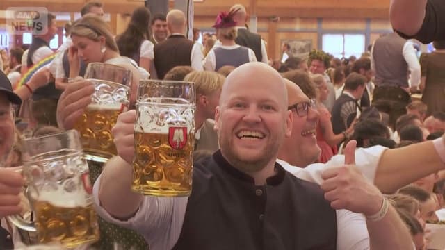 ドイツの<span class="jlpt-n3" word="ビール">ビール</span>まつり「オクトーバーフェスト」がはじまる