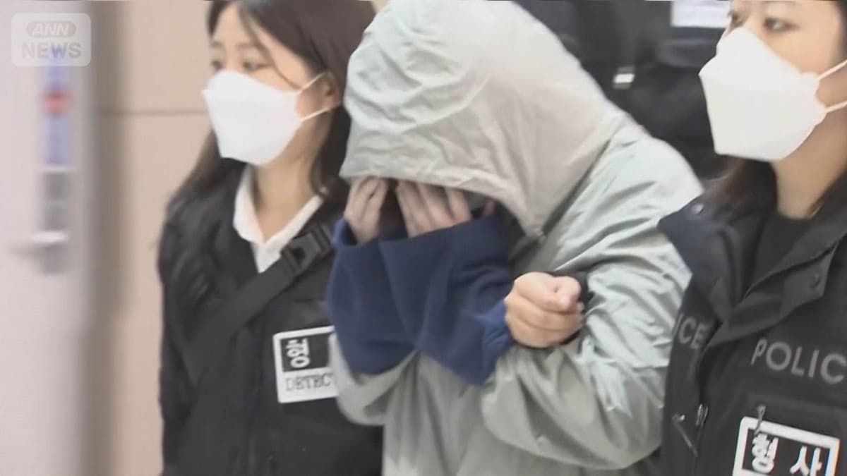 カンボジアでつかまった韓国人が韓国に帰る