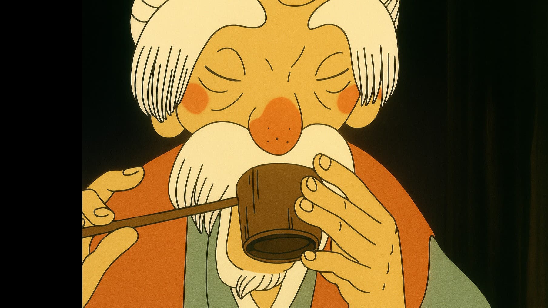 桜のおじいさんときつね