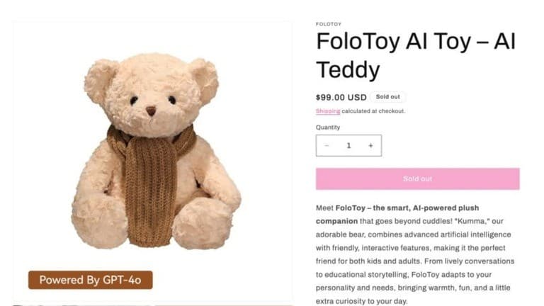 AI入りぬいぐるみがあぶない話をして、うりきれになりました