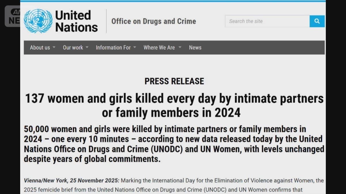 世界で多くの女性が家族やパートナーに殺される