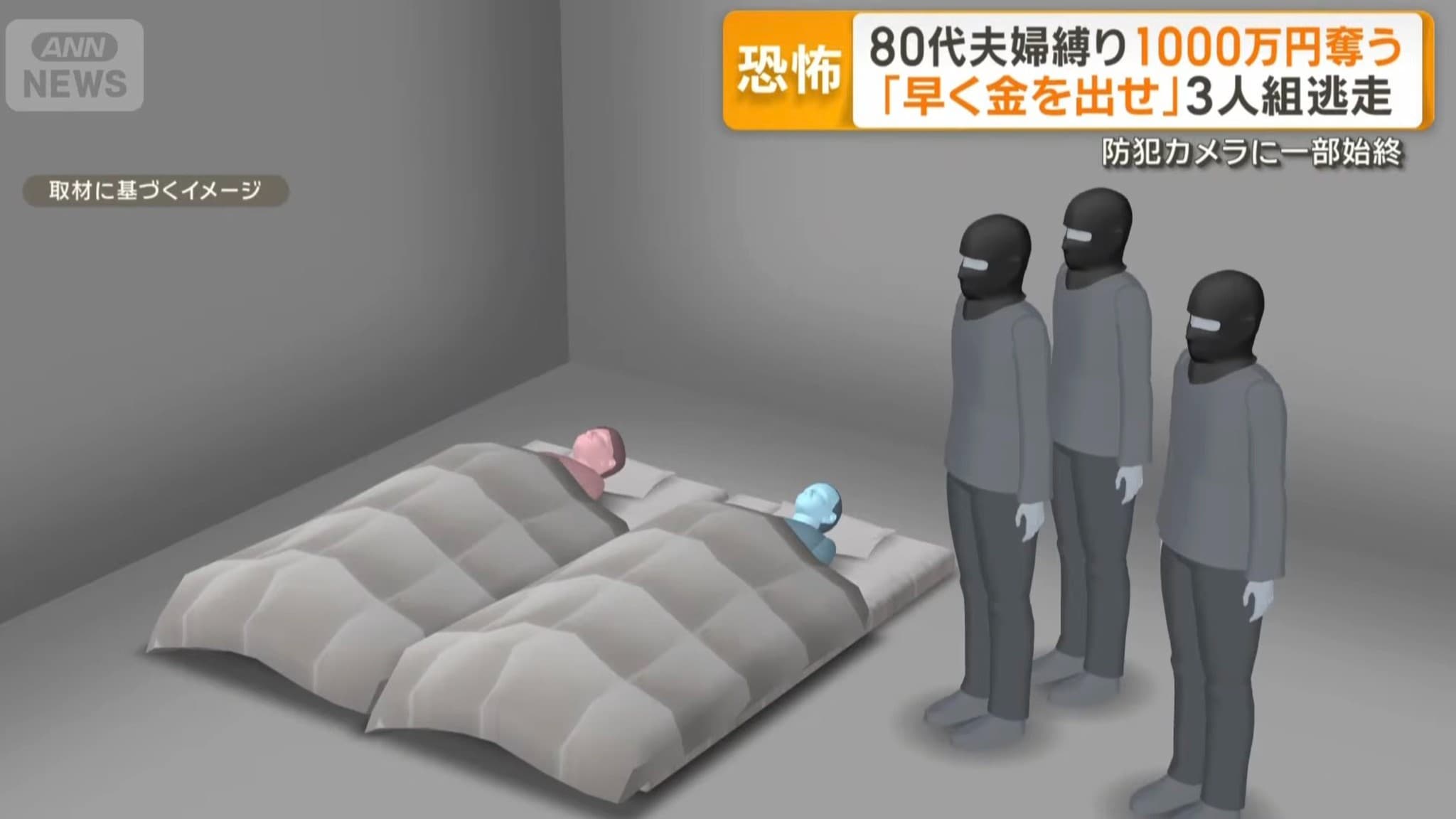 おじいさんとおばあさんのお金がぬすまれました