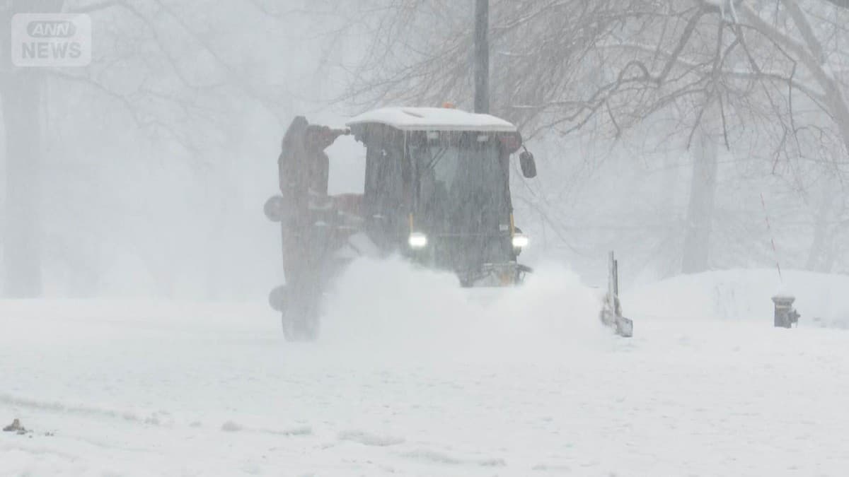 アメリカでとてもさむい天気　たくさんの家がでんきなし