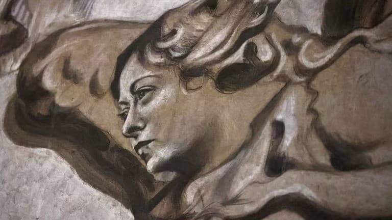 イタリアの教会の天使の絵が首相ににている？