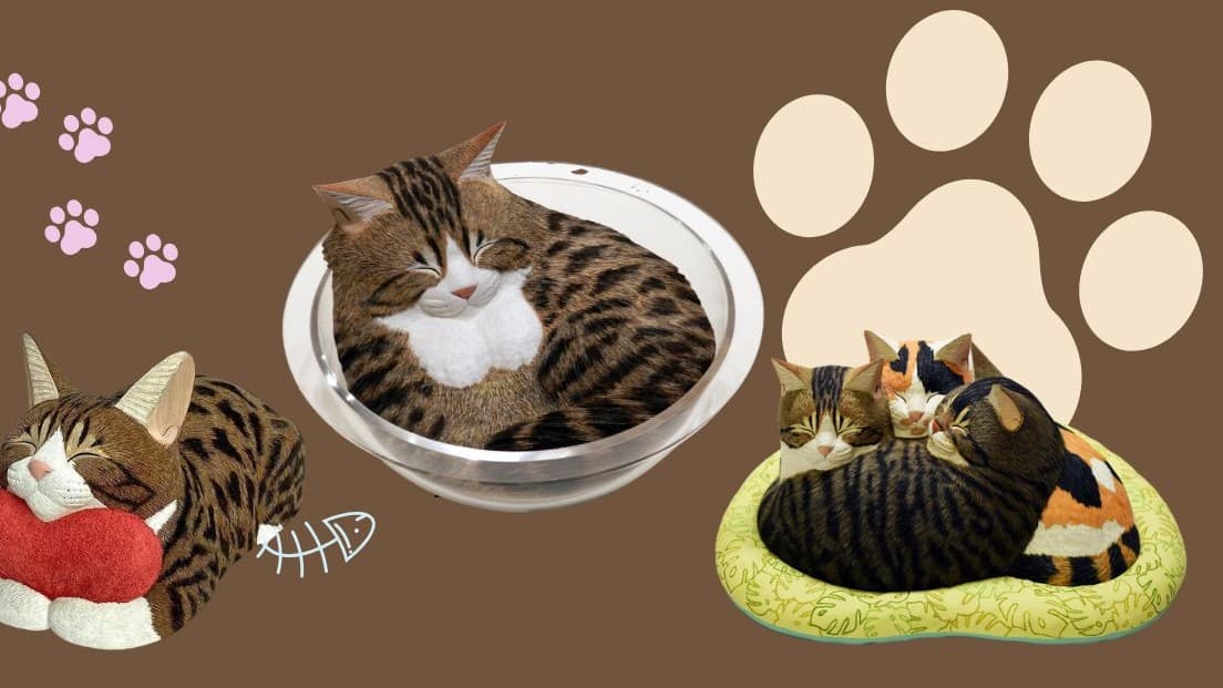 木で作られた本物のような猫たち ― 彫刻家・西誠さんの作品