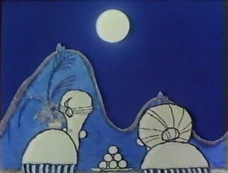 十五夜のだんごとおばあさん