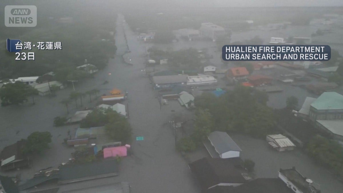 台風が中国にきて　たくさんの人がにげました