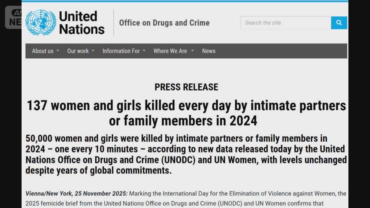 世界で多くの女性が家族やパートナーに殺される