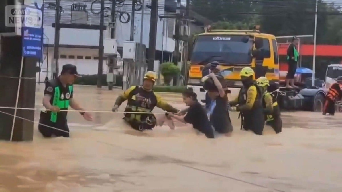 タイ南部で大きな洪水　100人がなくなる
