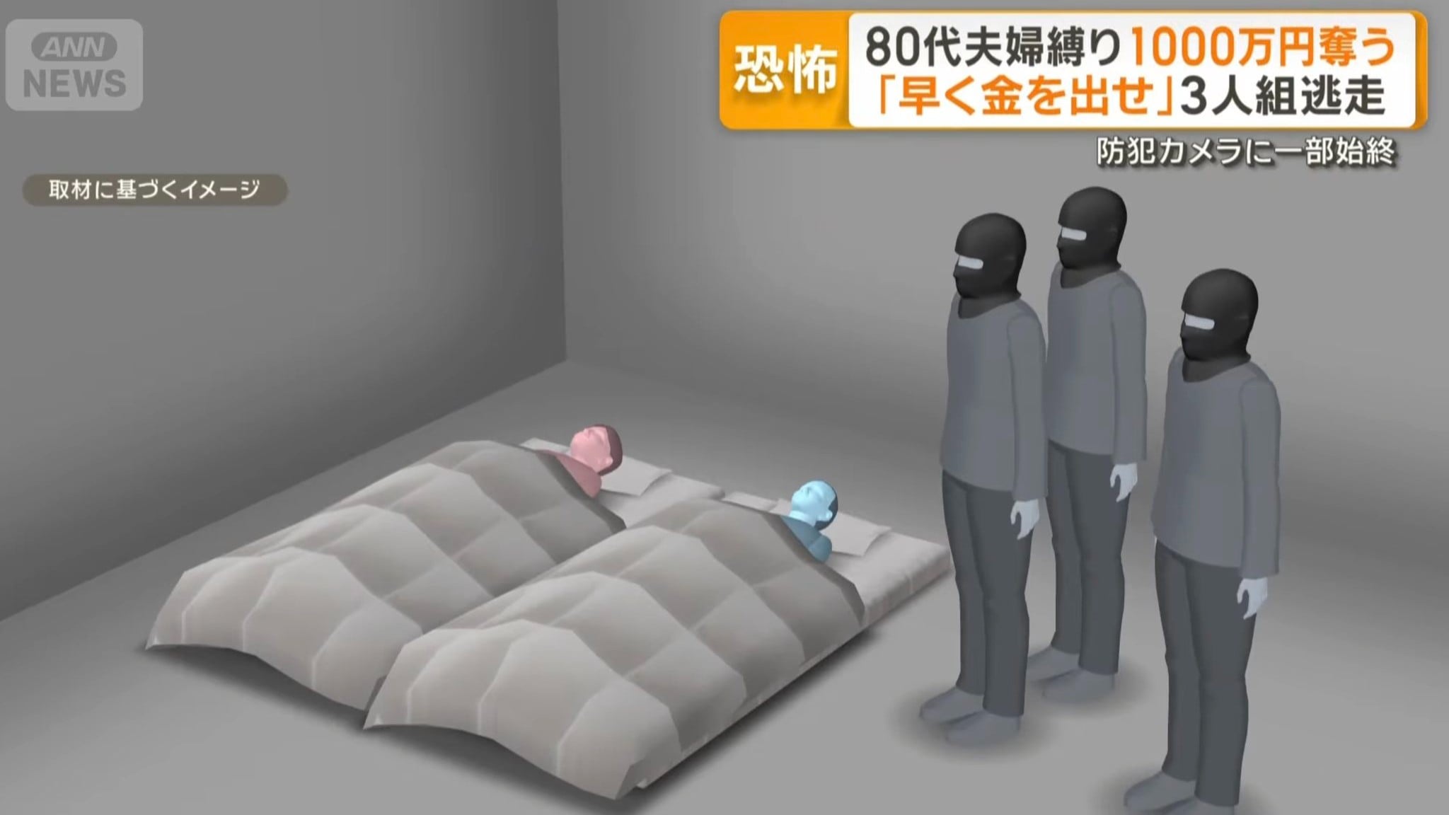 おじいさんとおばあさんのお金がぬすまれました