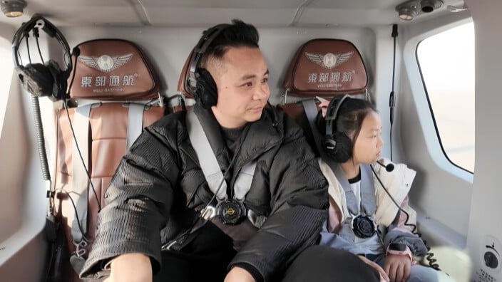 中国の春節、ヘリコプターで帰省する人が増える