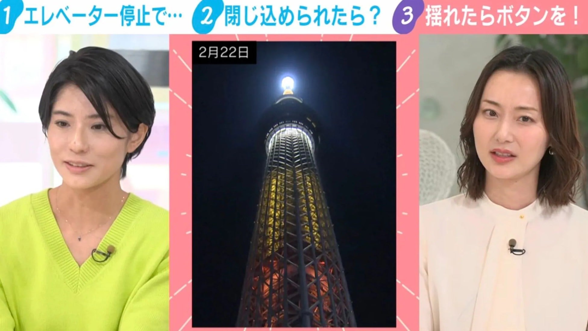 エレベーターがとまったときのたいせつなこと