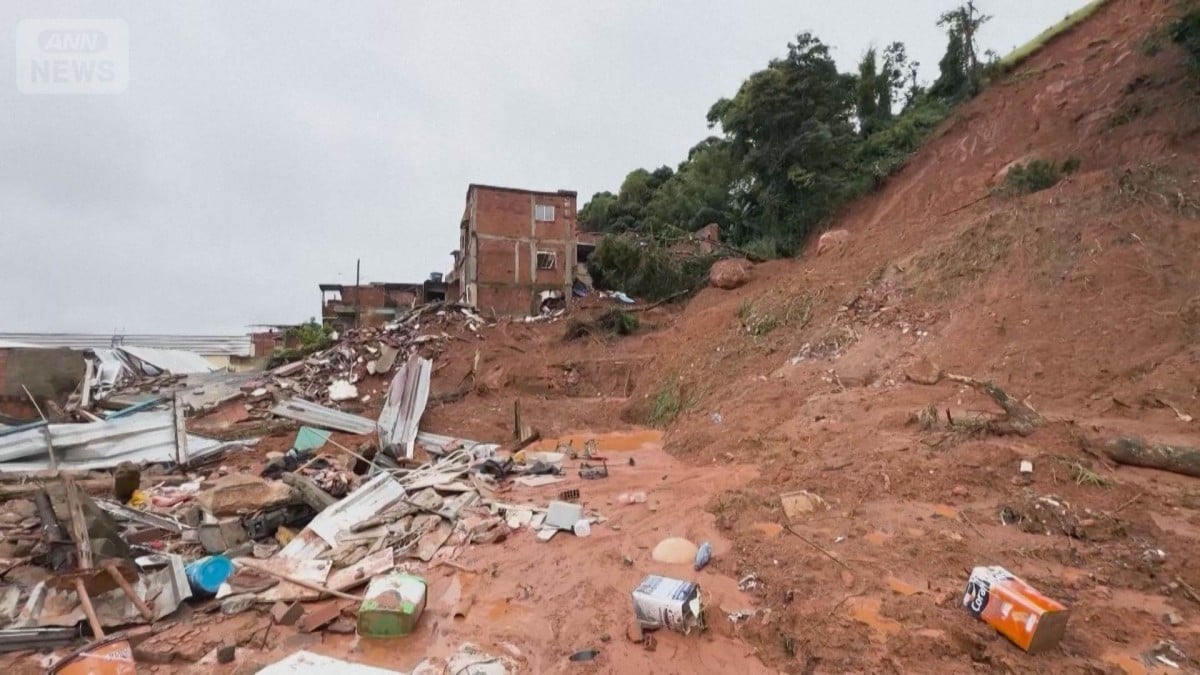 ブラジルで大雨　たくさんの人がいなくなる