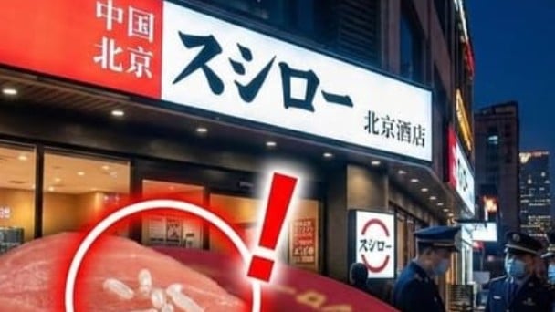 北京のスシローでマグロに寄生虫の疑い